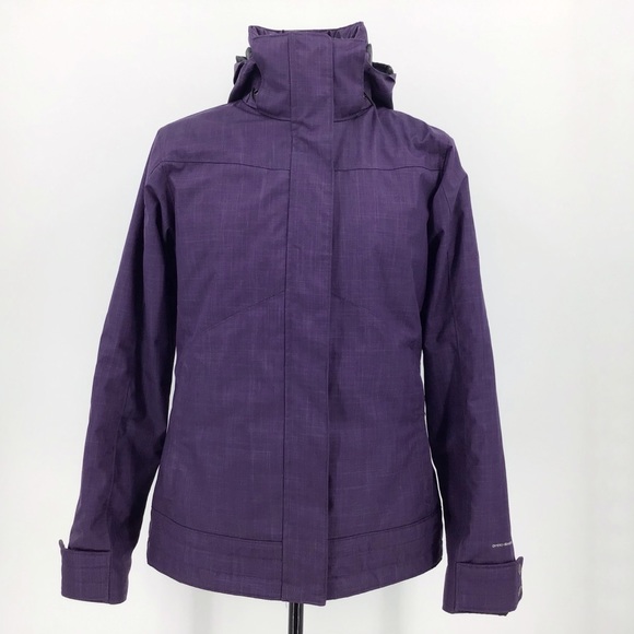 Columbia Sleet to Street Purple Plaid Parka, Med - Picture 2 of 16